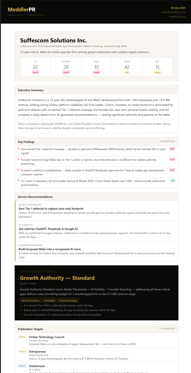 Sample audit — Suffescom Solutions